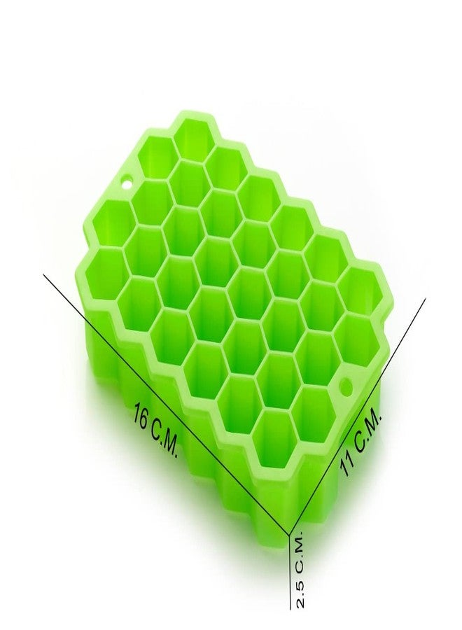 SAMEZONE Ice Cube Trays for Freezer Silicone Ice Cubes Tray Silicon Moulds Containers Ice Cube Moulds & Trays Mould Release Color Tray Ice Trays for Fridge (Multicolor Pack of 1) - Image 2